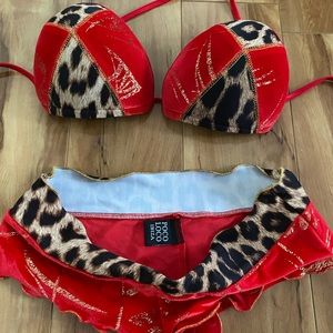 Poco Loco Ibiza ~ Red Cheetah Print Bikini